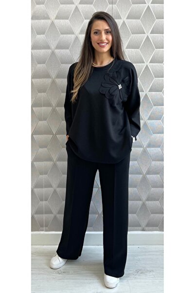 styleFlex Set made of 50% viscose and Elastane with an Oversized blouse, 3D f...