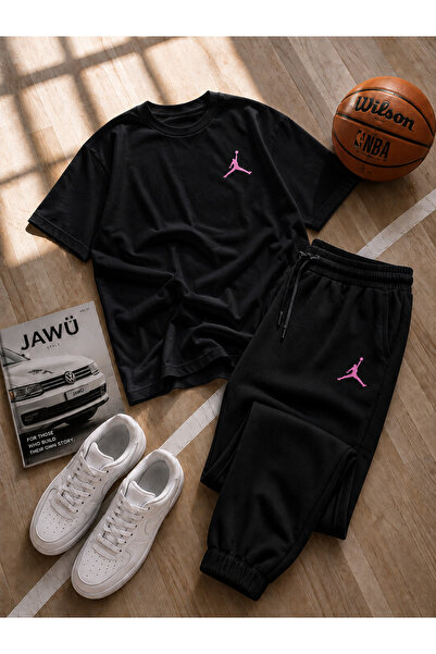 JAWÜ FASHION BASKET Σετ Φόρμας Premium με Βαμβακερό T-shirt με Στάμπα Oversize