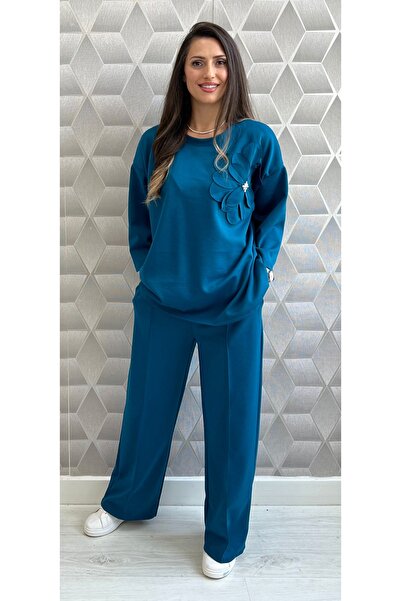 styleFlex Set made of 50% viscose and Elastane with an Oversized blouse, 3D f...