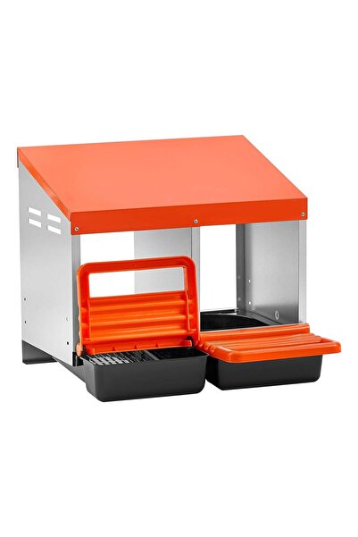 Vivatechnix Cuibar pentru gaini, 2 compartimente, Otel galvanizat, 535 x 525 ...