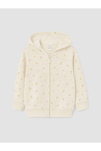 LC Waikiki Sparkling Choices from Shining Store Hooded Floral Girls' Zipper S...
