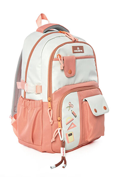 Moda Focus Unisex Ortaokul Lise Okul Sırt Çantası Çok Gözlü 16 İnç Laptop Bölmeli Soft Kumaş