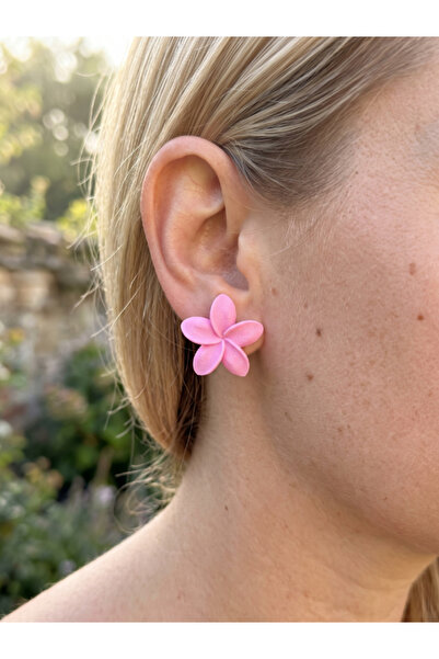 Fullment Earrings Sacred Elegance of Love and Purification with Plumeria Alba...