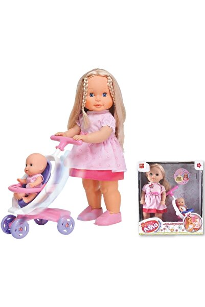 MG Toys MG i-Dolls Λίλα και Μικρή Αδελφή - Βαδίζω και Τραγουδώ με Καρότσι (40...