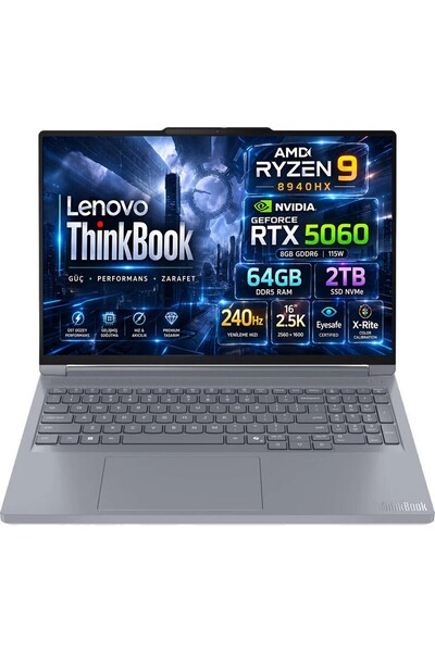 LENOVO ThinkBook 16p G6 ADR AMD Ryzen 9 8940HX 64GB 2TB SSD RTX 5060 16" WQXG...
