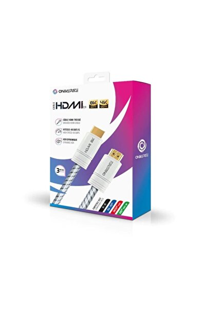 OEM Oniverse HDMI 8k 3m Καλώδιο (ONICAB2-HDMI-WHT)