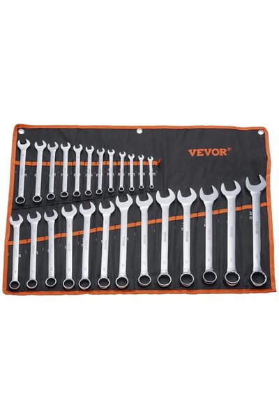 VEVOR Set 25 x Chei combinate, 6-32 mm, Crom Vanadiu