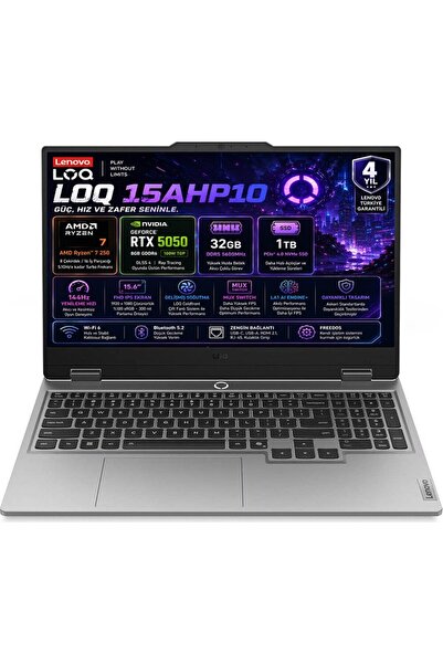 LENOVO LOQ 15AHP10 AMD Ryzen 7-250 32GB DDR5 1TB SSD RTX 5050 8GB 100W FHD Wi...