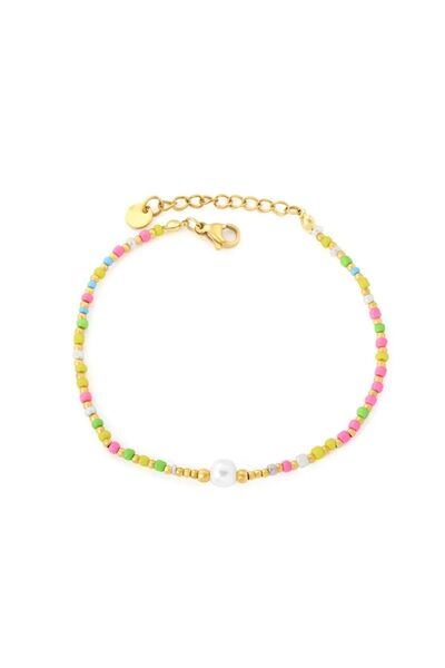 Bijuteria SORELLY Brățară placată cu aur de 14k, multicoloră, „Summer Vibes”
