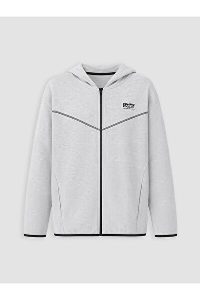 LC Waikiki Hooded Printed Boys' Zipper Sweatshirt (W6)