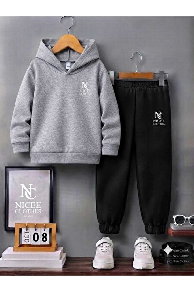 NC Nicee Clothes Children's Tracksuit Set Unisex (White on the Left N.C Nice ...