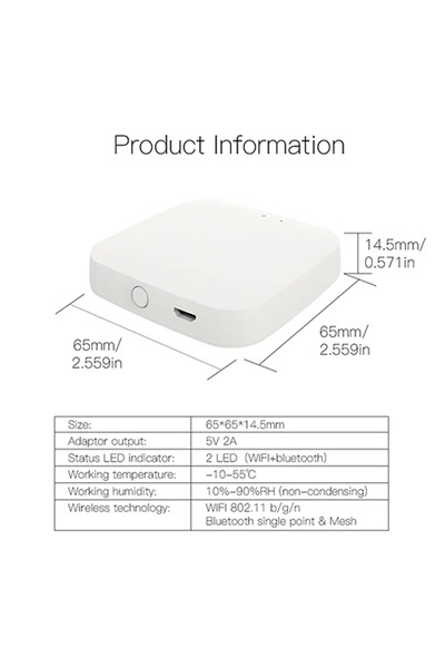 MOES BHUB-W Ασύρματη Πύλη Bluetooth σε WiFi - MESH