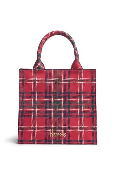 Harrods شنطة يد ( اصلية - من شركة هارودز لندن ) - لون احمر - مصنوعة من القطن ...