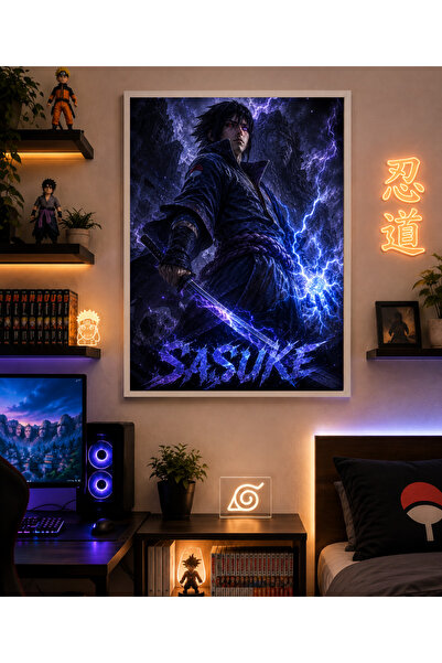 Miutic Print Studio Tablou Anime Naruto – Sasuke Uchiha, Răzbunătorul Întunec...