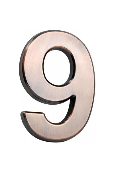 Strend Pro Număr de casă MagicHome, cifra 9, PVC, Bronz Antichizat, 70x100mm, 3D