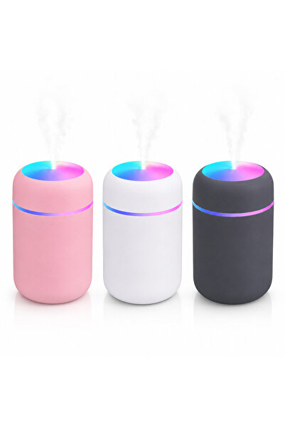 Global Ultrasonik Hava Nemlendirici Renkli LED Işıklı USB Mini Masaüstü Buhar...