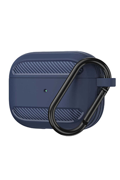 Techsuit Headphone case for AirPods 3, Carbon Silicone Navy, white - blue