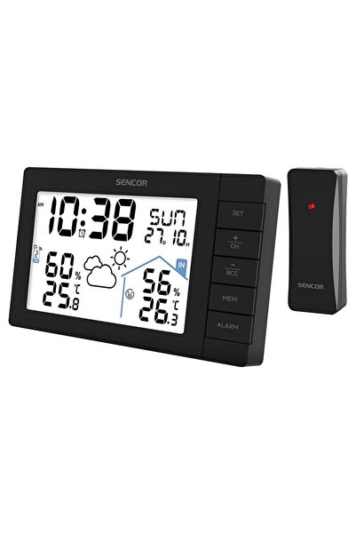 Sencor Statie meteo multifunctionala pentru interior/exterior, Wi-fi, -10°C l...
