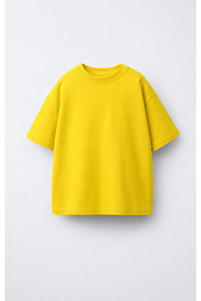 HEYY MERO KİD STYLE Play In Tee Oversize Basic Tshirt-Neon Sarı