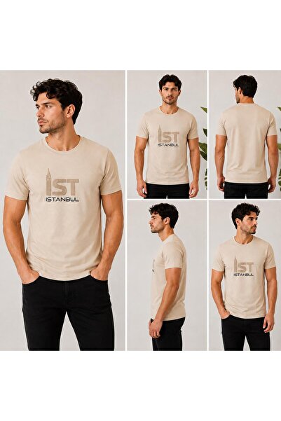Erkek/Unisex Regular Fit Normal Kesim %100 Pamuklu Yumuşak Dokulu Enjeksiyon Baskılı Tişört