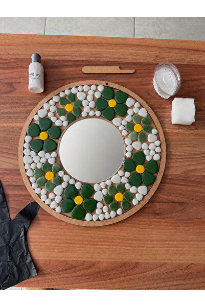 Karsan Mozaik 34x34cm Yuvarlak Pleksi Aynalı Yetişkin Mozaik Seti