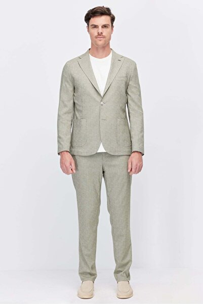 PAULMARK Men's Mono Collar Suit