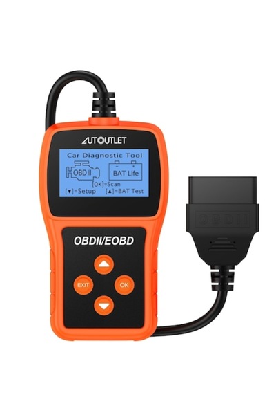 AUTOUTLET Ελεγκτής αυτοκινήτου OBD2, ανάγνωση και διαγραφή κωδικών βλαβών, κα...