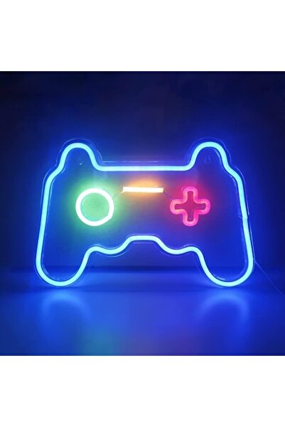 OEM Semn LED neon pentru gaming, model controler gamepad, alimentare USB, mon...