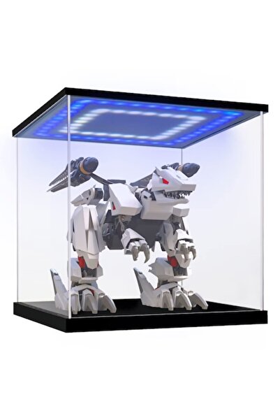 Huijintao Vitrină pentru mașinuțe, figurine și obiecte de colecție, iluminare...