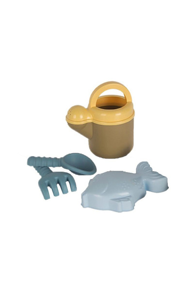 DANTOY Set kaki cu 4 jucării de plajă, formă mare de nisip - BIOplastic -