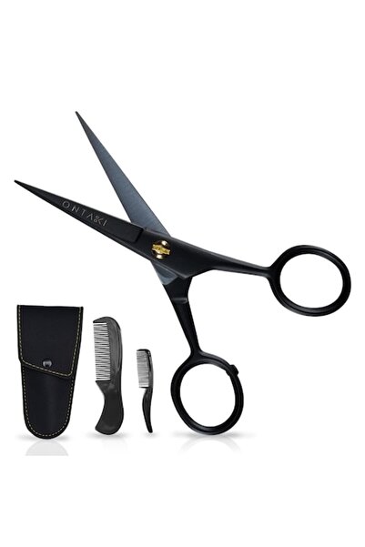 Ontaki Set pentru îngrijirea bărbii, foarfecă profesională de 5 inch, 2 piept...