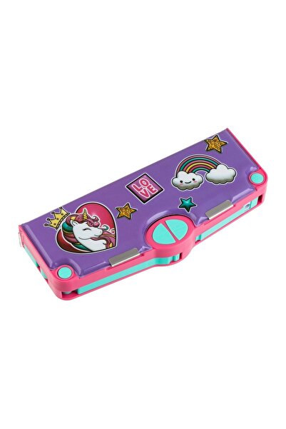 OEM Penar școlar pentru copii, violet, model unicorn, 24.5x10x4cm – organizar...
