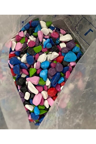 KAYAVERA Renkli Dolomit taşı 1-3 cm 2 kg Dekoratif Bahçe Saksı Taşı