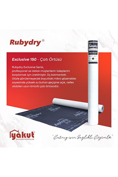 Rubydry Exclusive 150gram (75m2) Buhar dengeleyici Nem Bariyeri Çatı ve Cephe Örtüsü
