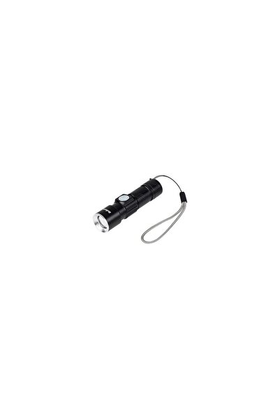 Rebel Lanterna led cu acumulator, 120 lm, functie Zoom, 3W, Aluminiu
