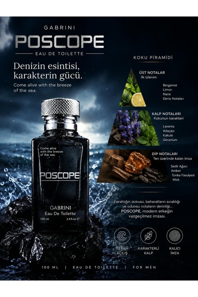Genel Markalar Gabrini Poscope Erkek Parfümü Eau de Toilette 100 ml – Ferah, ...