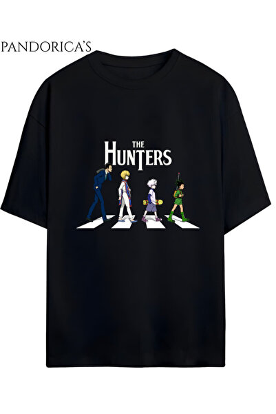 PANDORICA HUNTER X HUNTER Anime Tasarımı Yazılı Baskılı Unisex Pamuklu Relaxe...