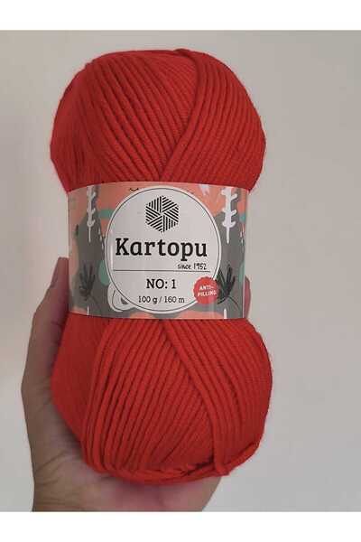 Kartopu No:1 K150 Red Lot 72463 100% Anti-Pilling Acrylic 100 Gr 160m
