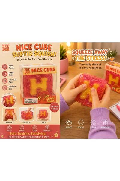 Generic Nice Cube H Squishy Stress Relief Toy with Letter – Soft Sensory Sque...