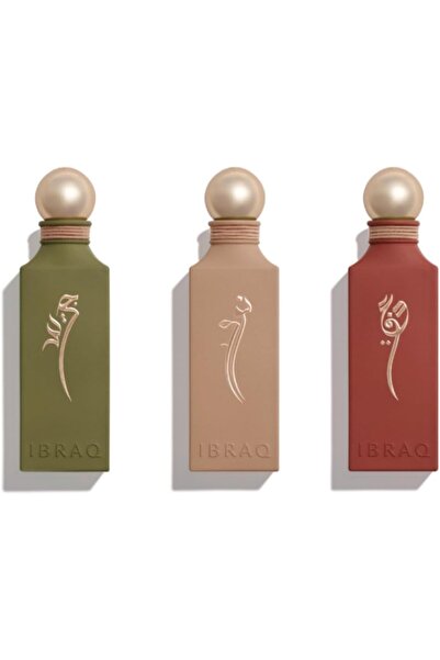 IBRAQ مجموعة عطور إيرث - مجموعة من 3 عطور (نوا، جاريد، أدهق) - سعة 100 مل لكل...