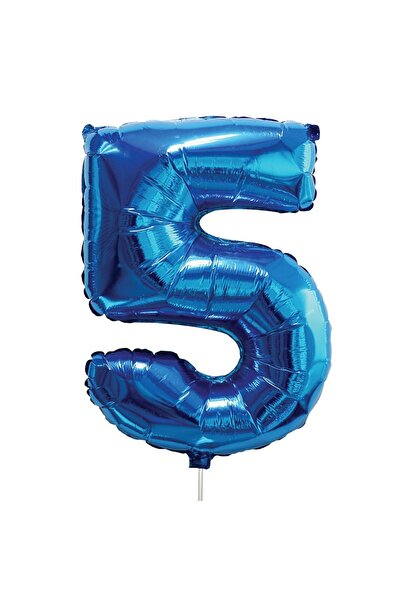 OEM Balon din folie metalizată albastră, numărul 5 - 60cm