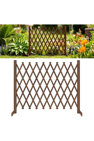 GENERAL Extendable Wood Garden Fence Panel, Portable Outdoor Privacy Fence, F...