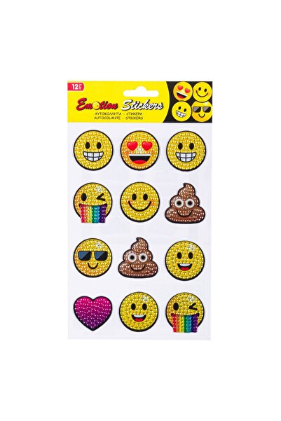 OEM 12 bucăți autocolante cu emoții - Fețe emoji colorate pentru caiete și pr...