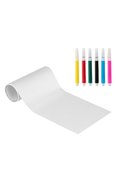 OEM Rolă de hârtie adezivă de 2m + 6 mini markere - Galben, Roșu, Verde, Negr...