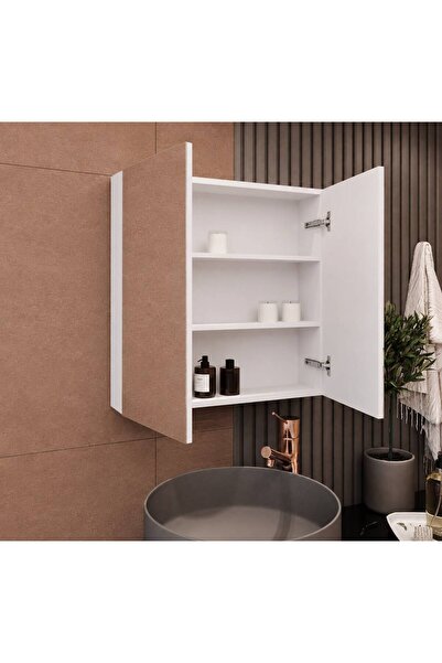DAKORA HOME MDF 2 Kapaklı Aynalı Banyo Dolabı 70 X 70 15 cm