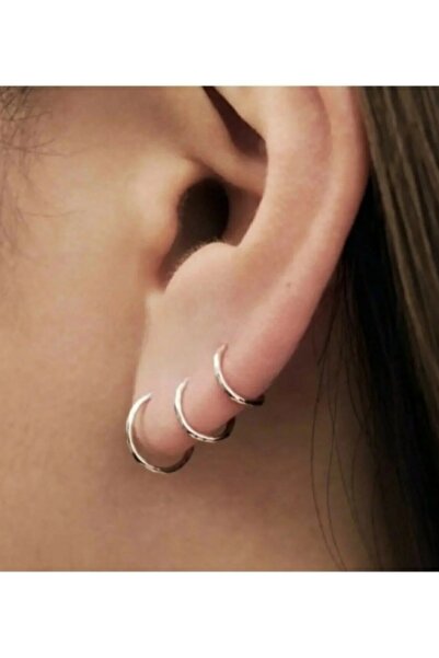 TakıConcept Çelik Halka Piercing Kıkırdak Küpe Hızma Halka Paslanmaz Çelik Ha...