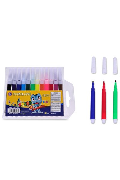 OEM Set de 12 markere acuarelă subțiri mini - Culori asortate