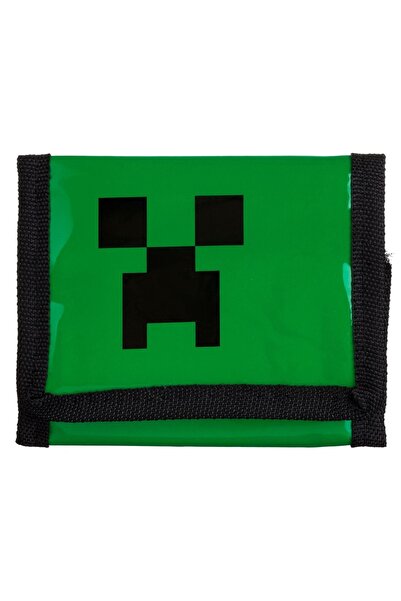 MINECRAFT Portofel verde din PVC 12.5x2x10cm cu fermoar