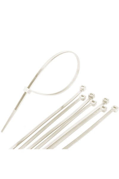 OEM Coliere de cablu din plastic albe 20x0.48cm - 60 bucăți