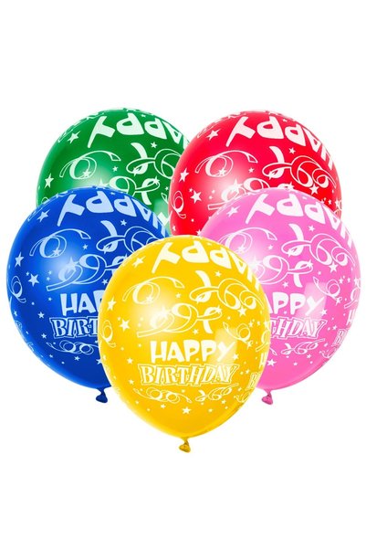OEM Baloane de petrecere La mulți ani, 30 cm, 20 bucăți, Multicolor